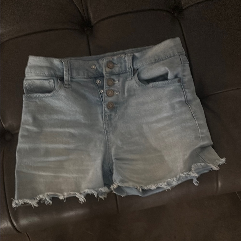 Sincerely Jules Blue Distressed Denim Shorts